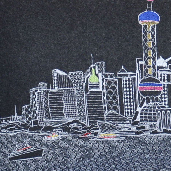 Homeroots 14" Hometown Pride Wool Lumbar Throw Pillow - Stylish Black, Gray & White Accent For Cozy Decor   482612