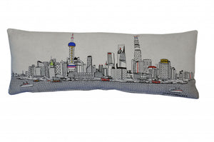 Homeroots 14" X 35" Cream Hometown Pride Wool Lumbar Throw Pillow   482613