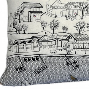 Homeroots 14" X 35" Cream Hometown Pride Wool Lumbar Throw Pillow   482615