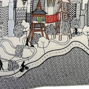 Homeroots 14" X 35" Cream Hometown Pride Wool Lumbar Throw Pillow   482621