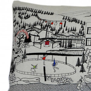 Homeroots 14" X 35" Cream Hometown Pride Wool Lumbar Throw Pillow   482623