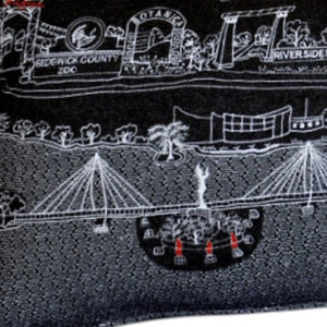 HomeRoots 14" Artisan Wool Lumbar Pillow with Wichita Skyline - Stylish Comfort for Home Decor & Gifting 482628