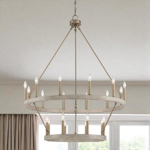 Brass Dimmable Multi-light Chandelier Elegant Metal Fixture for Dining or Entryway