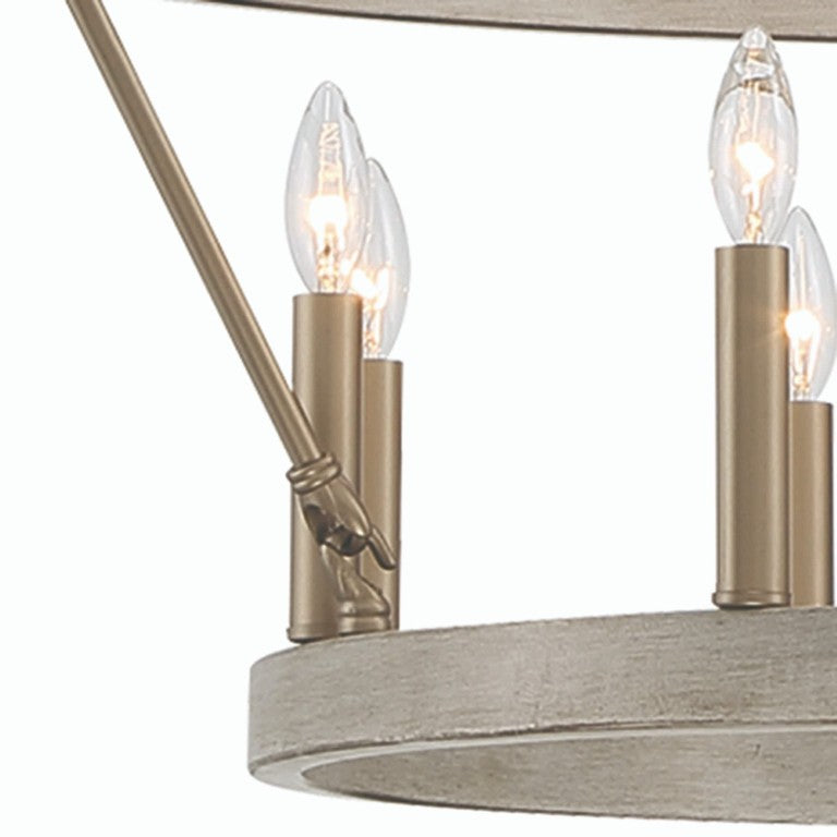 Brass Dimmable Multi-light Chandelier Elegant Metal Fixture for Dining or Entryway