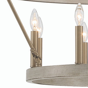 Brass Dimmable Multi-light Chandelier Elegant Metal Fixture for Dining or Entryway