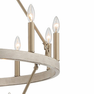 Brass Dimmable Multi-light Chandelier Elegant Metal Fixture for Dining or Entryway