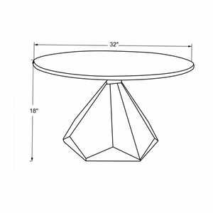 Homeroots 32" Brown And White Solid Wood And Marble Geo Coffee Table   482664