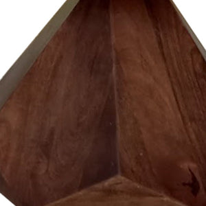 Homeroots 32" Brown And White Solid Wood And Marble Geo Coffee Table   482664