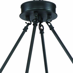 Black Dimmable Twelve Light Metal Chandelier for Elegant Dining and Living Spaces