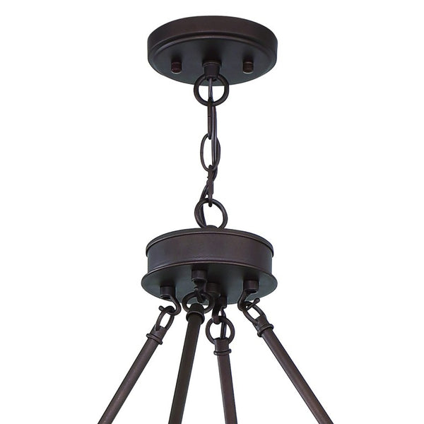 Bronze Twelve Light Dimmable Metal Chandelier for Elegant Dining and Foyer Spaces