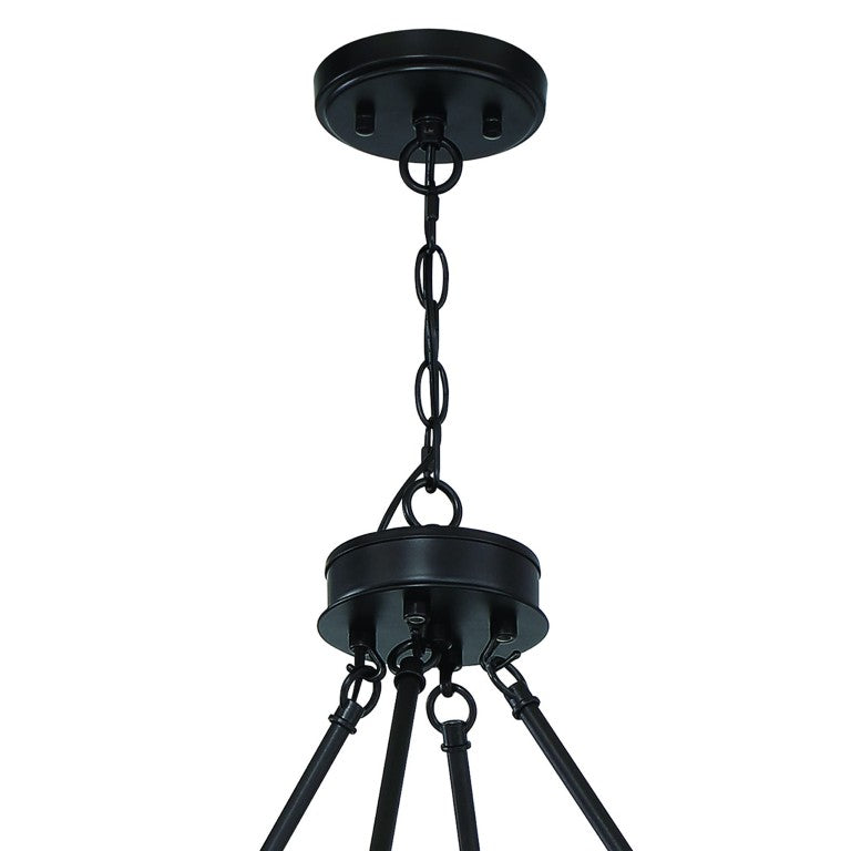 HomeRoots Black Metal Twelve Light Dimmable Chandelier for Elegant Dining and Living Rooms 482696
