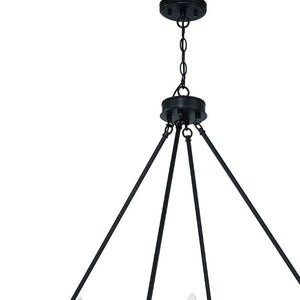 Black Metal Twelve Light Dimmable Chandelier for Elegant Dining and Living Rooms