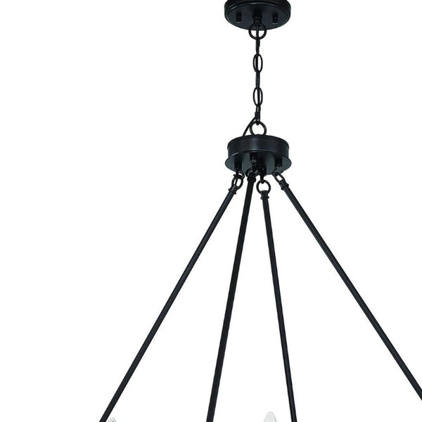 Black Metal Twelve Light Dimmable Chandelier for Elegant Dining and Living Rooms