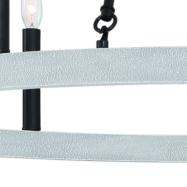 Black Metal Twelve Light Dimmable Chandelier for Elegant Dining and Living Rooms