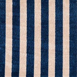 Homeroots 2' X 4' Navy And Sand Striped Tufted Washable Non Skid Area Rug  Nylon 482705