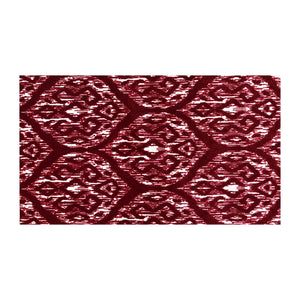 Homeroots 2' X 4' Red And White Ikat Tufted Washable Non Skid Area Rug  Nylon 482717