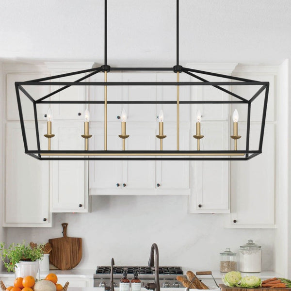 Candle Style Six Light Dimmable Metal Chandelier for Elegant Dining and Living Spaces
