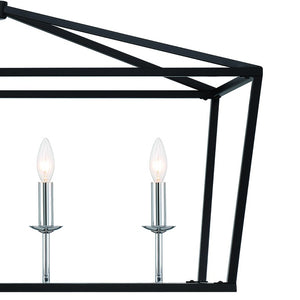 Candle Style Six Light Dimmable Metal Chandelier for Elegant Dining and Living Spaces