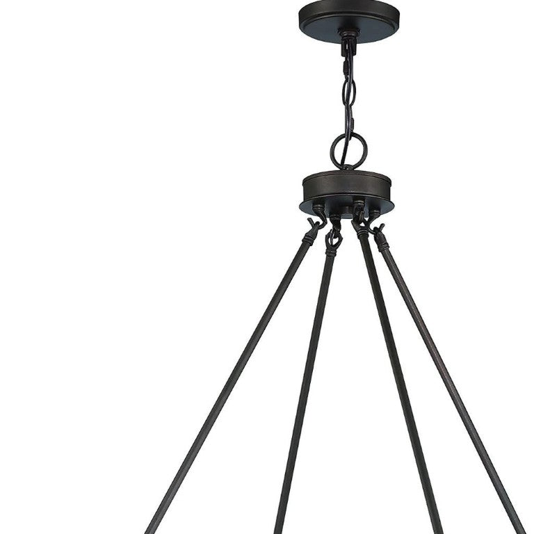 Black Dimmable Multi-light Metal Chandelier for Elegant Dining and Living Rooms
