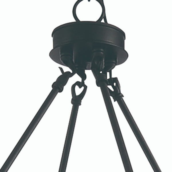 Brown Metal Dimmable Multi Light Chandelier Candle Style Fixture for Dining Rooms