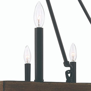 Brown Metal Dimmable Multi Light Chandelier Candle Style Fixture for Dining Rooms