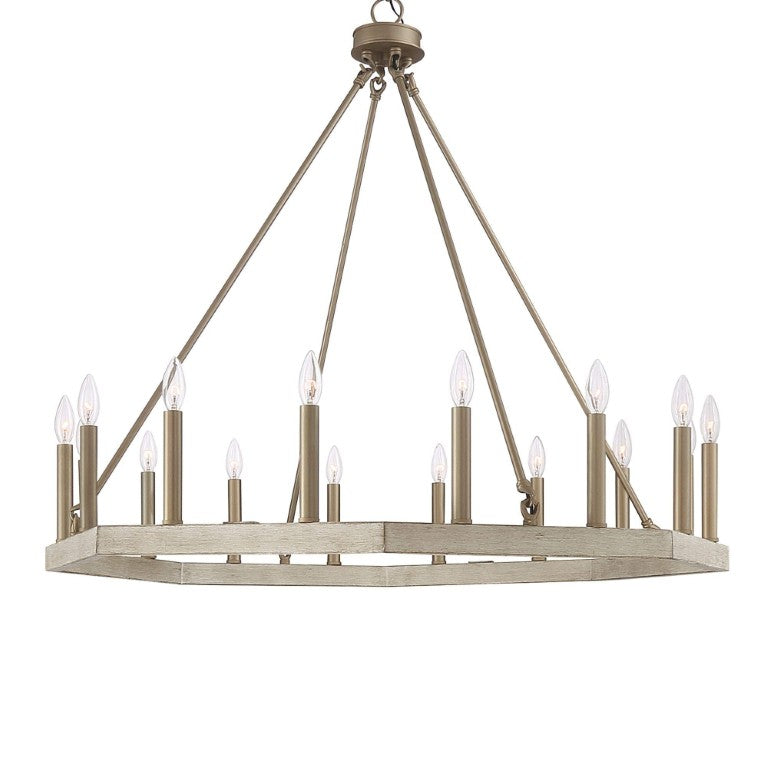 HomeRoots Brass Dimmable Multi-light Flush Mount Chandelier with Candle Style Metal Arms 482820