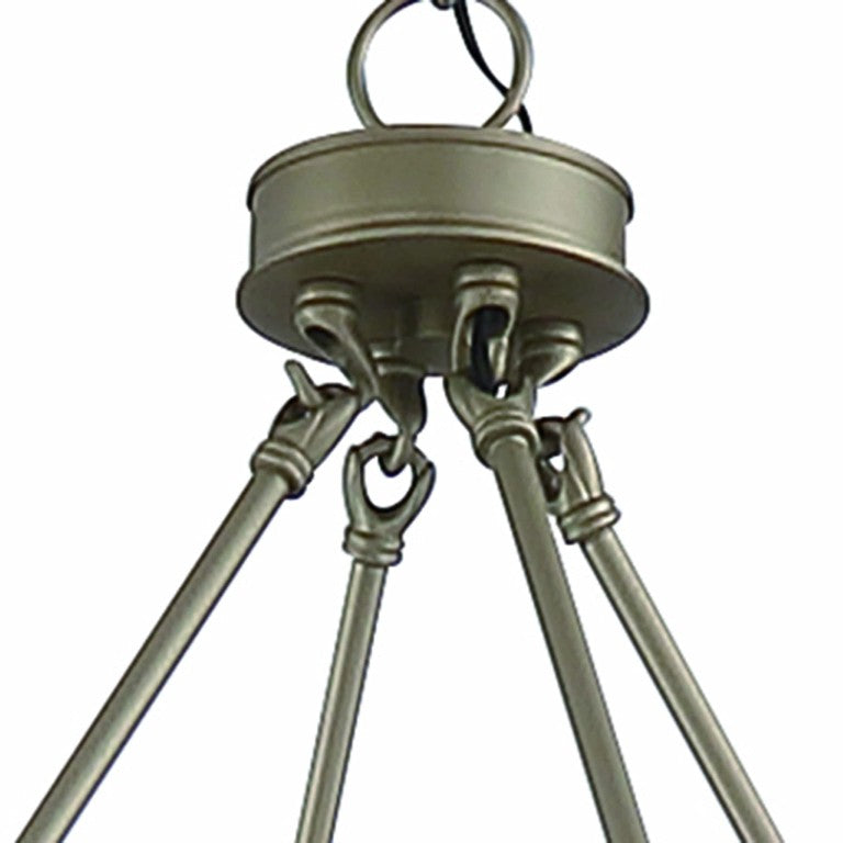 HomeRoots Brass Dimmable Multi-light Flush Mount Chandelier with Candle Style Metal Arms 482820
