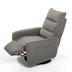 Homeroots 31" Grey Fabric Modern Recliner Chair   482821