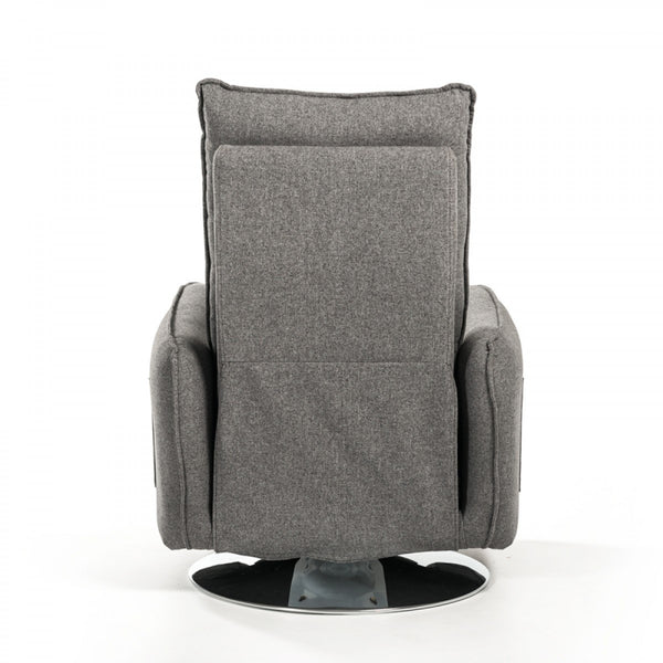 Homeroots 31" Grey Fabric Modern Recliner Chair   482821