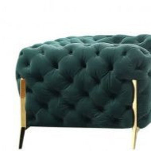 Homeroots Three Piece Green Velvet Six Person Seating Set   482859