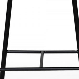 Homeroots 26" Yellow And Black Iron Low Back Counter Height Bar Chair   482863