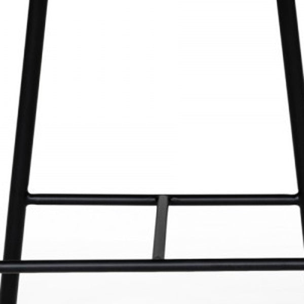 Homeroots 26" Yellow And Black Iron Low Back Counter Height Bar Chair   482863