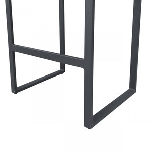 Homeroots 23" Gray And Black Metal Director Chair  Aluminum,Fabric 482870