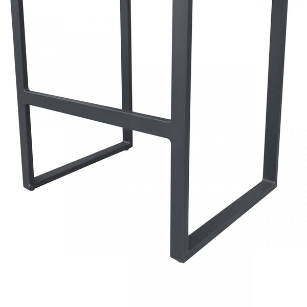 Homeroots 23" Gray And Black Metal Director Chair  Aluminum,Fabric 482870