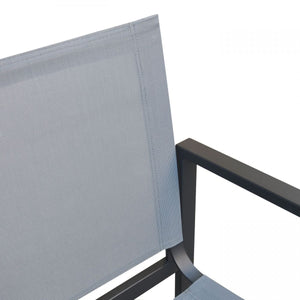 Homeroots 23" Gray And Black Metal Director Chair  Aluminum,Fabric 482871