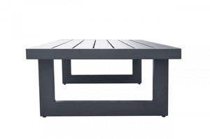 Homeroots 51" Charcoal Aluminum Outdoor Coffee Table  Aluminum 482891