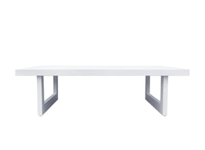 Homeroots 51" White Aluminum Outdoor Coffee Table  Aluminum 482892