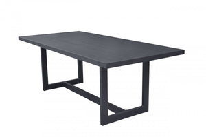 Homeroots 83" Charcoal Aluminum Outdoor Dining Table  Aluminum 482893