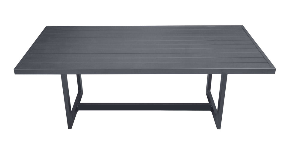 Homeroots 83" Charcoal Aluminum Outdoor Dining Table  Aluminum 482893