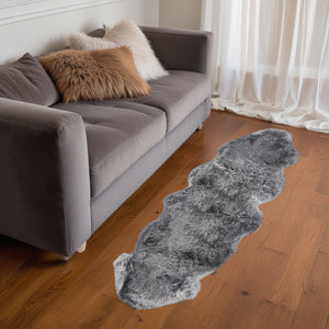 Homeroots 2' X 6' Dark Gray New Zealand Lambs Wool Handmade Area Rug  New Zealand Lambs Wool 482895