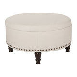 OSP Home Furnishings Augusta storage Ottoman Linen