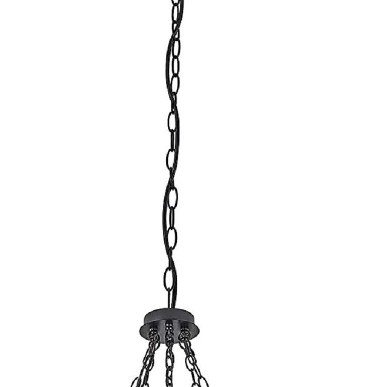 HomeRoots Brown Metal Dimmable Multi Light Chandelier with Candle Style Arms for Dining Rooms 482904
