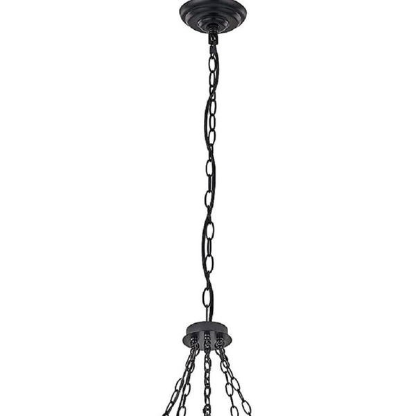 Brown Metal Dimmable Multi Light Chandelier with Candle Style Arms for Dining Rooms