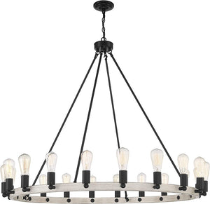 HomeRoots Black Metal Candelabra Chandelier with Dimmable Multi Light Design for Dining Rooms 482908