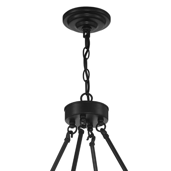 Black Metal Candelabra Chandelier with Dimmable Multi Light Design for Dining Rooms