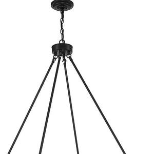 Black Metal Candelabra Chandelier with Dimmable Multi Light Design for Dining Rooms