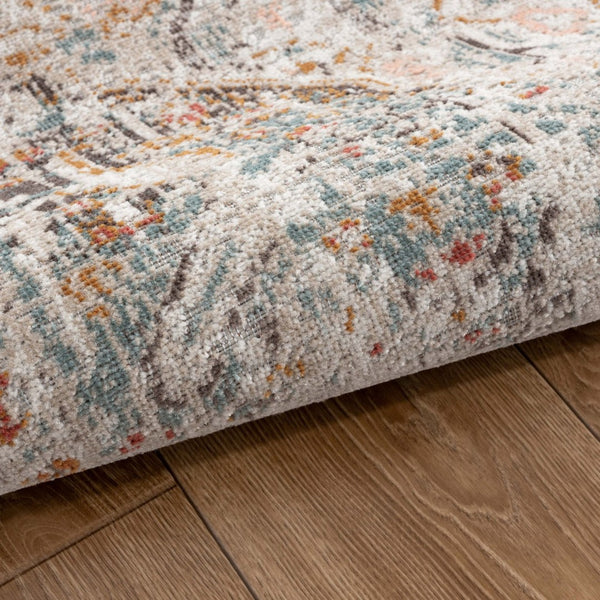 HomeRoots 9' X 12' Beige Indoor Outdoor Area Rug - Modern Abstract Design, Soft Comfort, Durable & Fade Resistant 482913