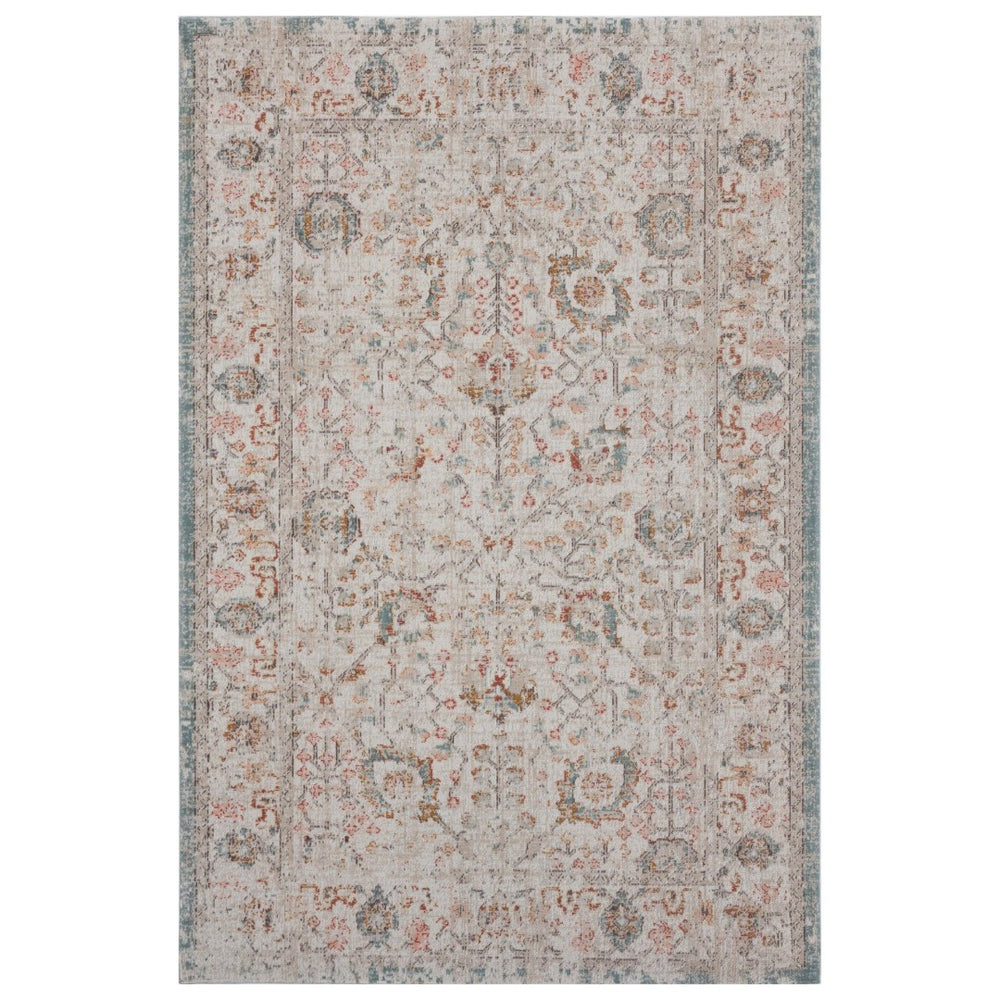 HomeRoots 8' X 10' Beige Indoor Outdoor Area Rug - Stylish, Durable Floral Design for Versatile Spaces & Easy Care 482915