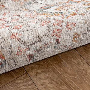 HomeRoots 8' X 10' Beige Indoor Outdoor Area Rug - Stylish, Durable Floral Design for Versatile Spaces & Easy Care 482915