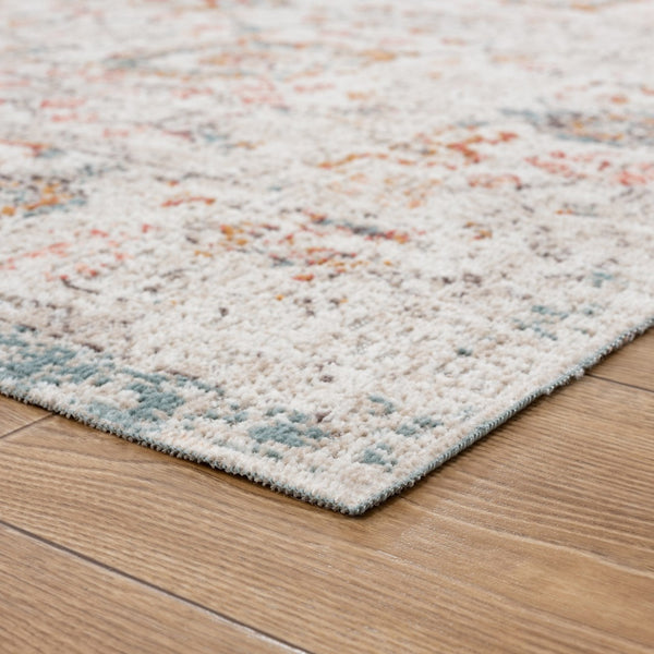 HomeRoots 8' X 10' Beige Indoor Outdoor Area Rug - Stylish, Durable Floral Design for Versatile Spaces & Easy Care 482915